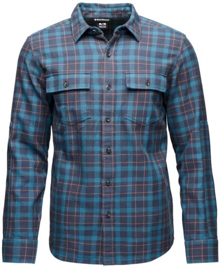 Black Diamond Men's Project Twill Long Sleeve Shirt Charcoal-Moab Brown S