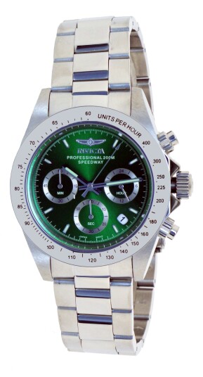 Invicta Herreklokke 14384 Speedway Grønn/Stål Ø39.5 mm