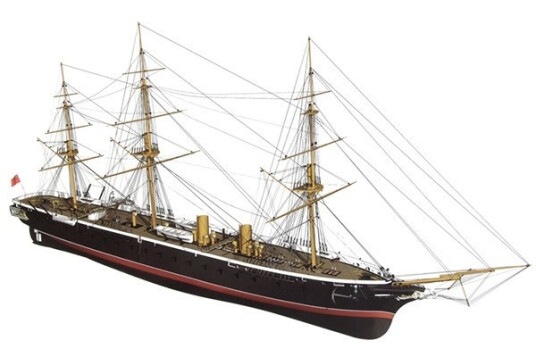 1:100 HMS Warrior Skrog i tre