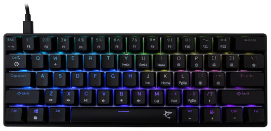 White Shark Shinobi 2 Mekanisk Tastatur Blue Switch US layout Svart