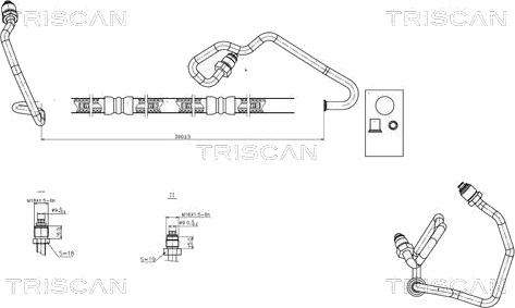 Hydraulikkslange styring TRISCAN 8516 24002