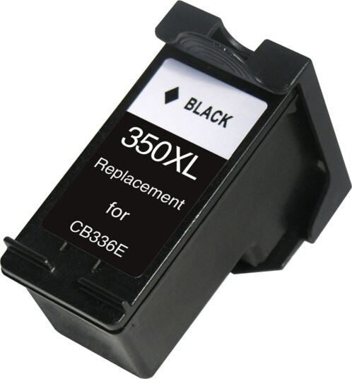 Blekkpatron til HP 350XL / renovert svart patron CB336EE / passer HP Officejet og Deskjet