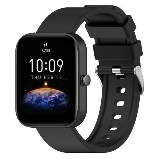 INCOVER Universal Silikon Smartwatch Rem (20mm) m. Metallspenne - Svart