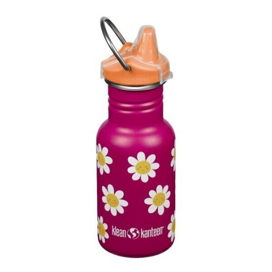 Klean Kanteen - Kid Classic Narrow flaske 0,35L med tutelokk Happy Flowers
