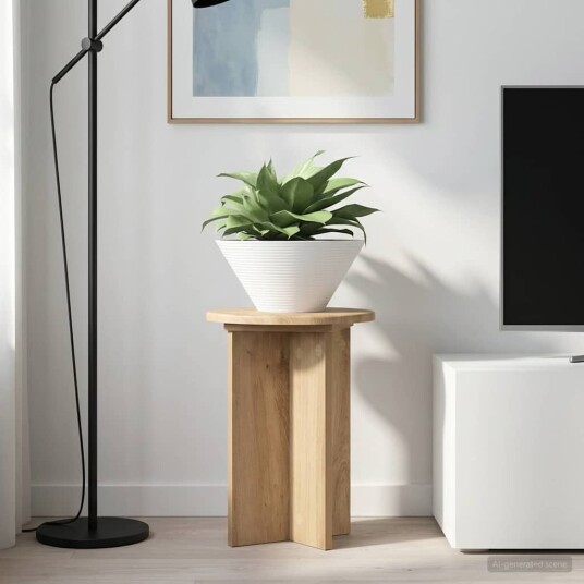 Planteholder 2 pcs Artisan eik Ø29,5 x 40 cm Konstruert tre
