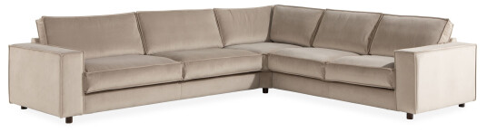 Cloudia Hjørnesofa Large Fløyel Beige