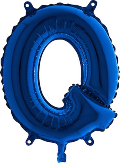 Ballongkungen Bokstavballong Mini Blå Bokstav Q 14360B