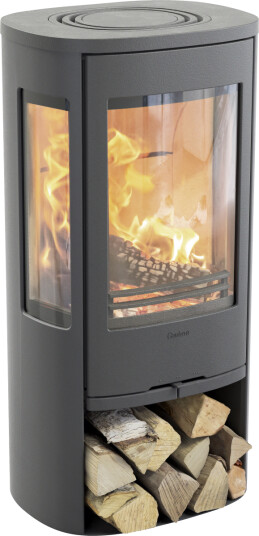 Contura 856 Style grå vedovn med sideglass og støpejernsdør Contura 856 Style grå vedovn med sideglass og støpejernsdør