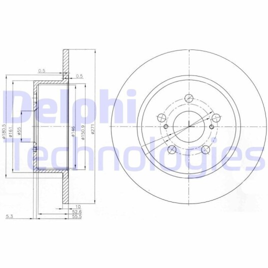 Bremseskive DELPHI BG3922