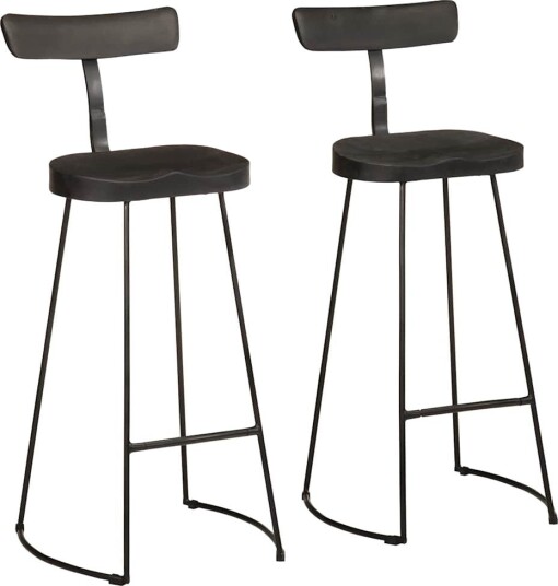 Barkrakker 2 stk svart 49x43x103 cm heltre mango Barkrakker 2 stk svart 49x43x103 cm heltre mango