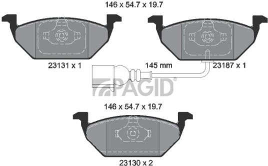 PAGID T1163N Bremseklosser