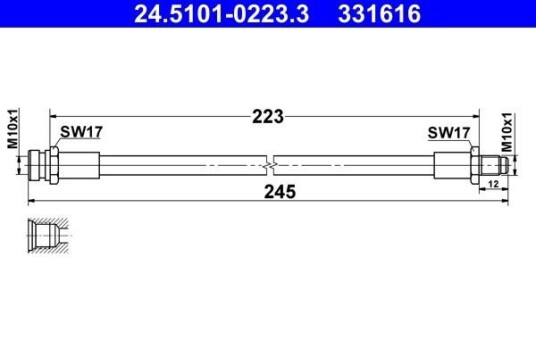 Bremseslange ATE 24.5101 0223.3