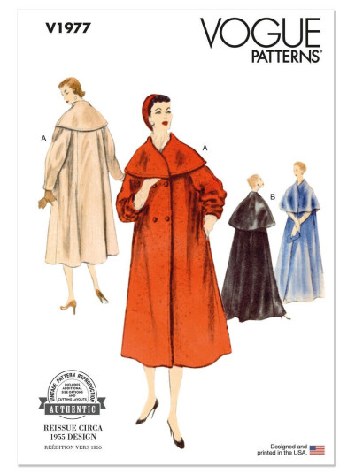 Vogue 1977 - Vintage Kåpe U5 (16-18-20-22-24)