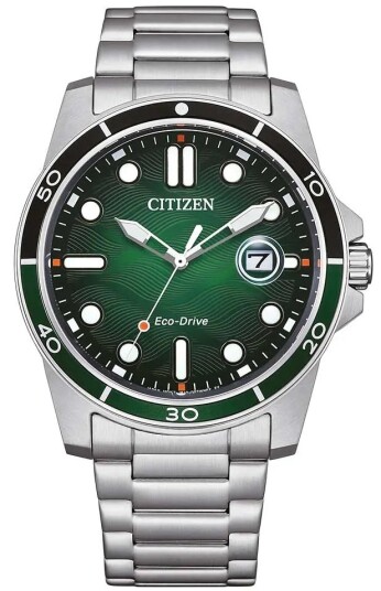 Citizen Herreklokke AW1811 82X Eco Drive Grønn/Stål Ø41.5 mm Citizen Herreklokke AW1811 82X Eco Drive Grønn/Stål Ø41.5 mm