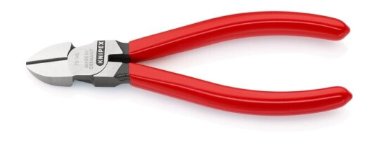 Knipex Diagonal Tang 140mm i Kromvanadiumstål med Plastgrep - Rød
