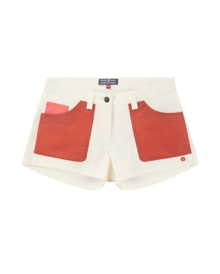 Amundsen Sports 3incher Field Shorts dame Offwhite/ Terra Red S