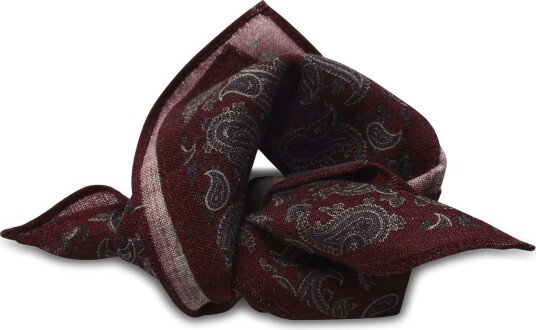 Amanda Christensen Pocket Square   314 BORDEAUX   One Size
