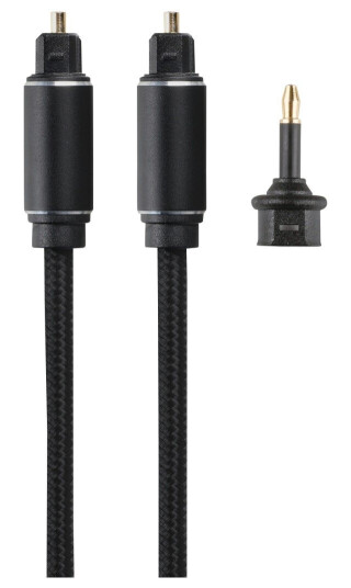 DACOTA PLATINUM OPTISK KABEL 3M MED ADAPTER, SVART