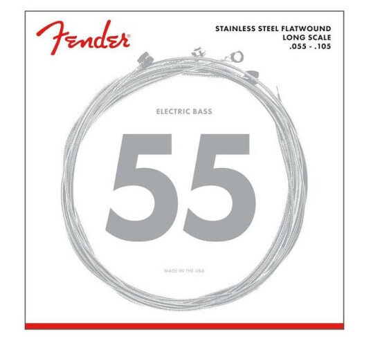 Fender Stainless 9050'S Bass Strings (055-105) Stainless Steel Flatwound Fender Stainless 9050'S Bass Strings (055-105) Stainless Steel Flatwound