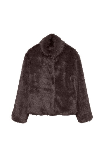 Vero Moda Fuskepels vmMonroe Short Jacket Brun