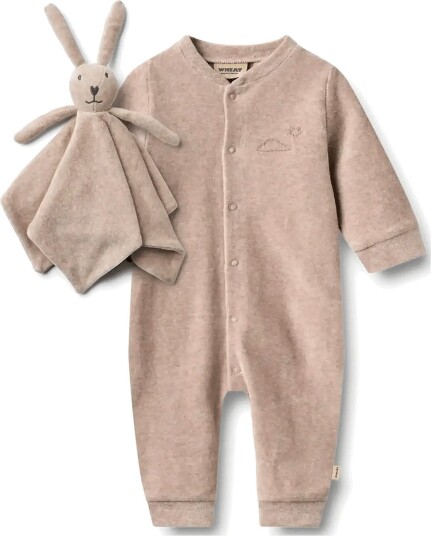 Wheat Giftbox Robin Baby Set MELANGE ROSE 68