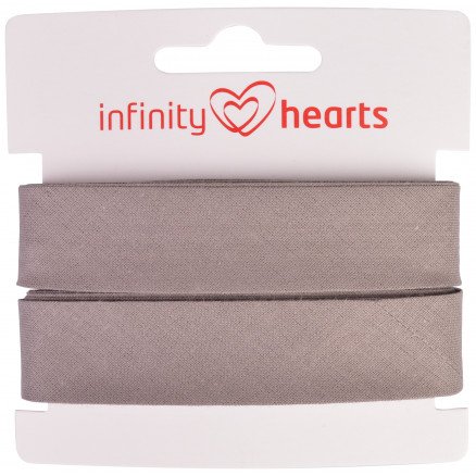 Infinity Hearts Skråbånd Bomull 40/20mm 19 Grå 5m