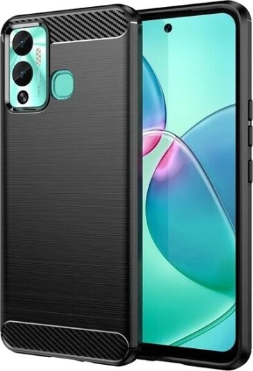 Hurtel Carbon Case Case for Infinix Hot 12 Play NFC / Hot 12 Play Flexible Silicone Carbon Cover Black