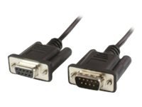 MicroConnect - Seriellforlengelseskabel - DB-9 (hann) til DB-9 (hunn) - 3 m - svart MicroConnect - Seriellforlengelseskabel - DB-9 (hann) til DB-9 (hunn) - 3 m - svart