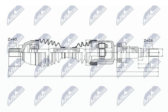Nty Drivaksel NTY NPW VV 044 Nty Drivaksel NTY NPW VV 044
