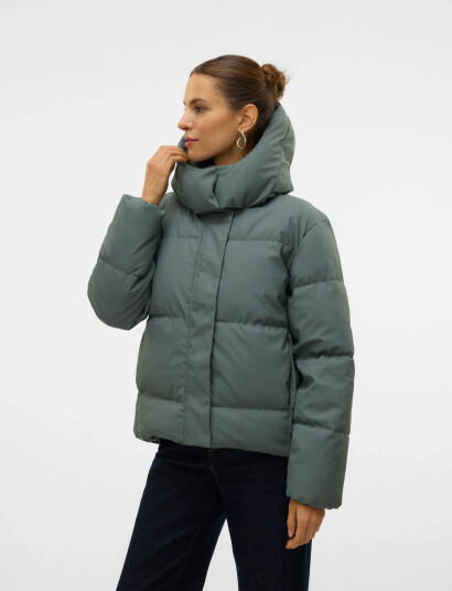 Vero Moda Vmgretakylie Short Coated Jacket Noos Green S