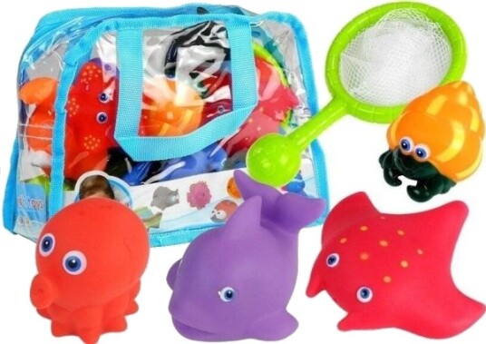 Leantoys Badesett Med Sjødyr + Sil