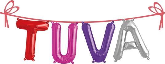 Ballonggirlander Folie Navn - Tuva