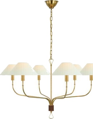 Goodman Large Hanging Lamp Bronze and Antique Brass/Bronze Shade L