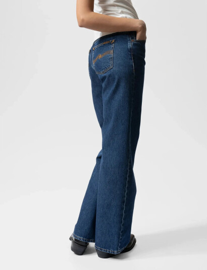 Nudie Jeans Wide Heidi Evening Jazz - Navy - W27 x 30