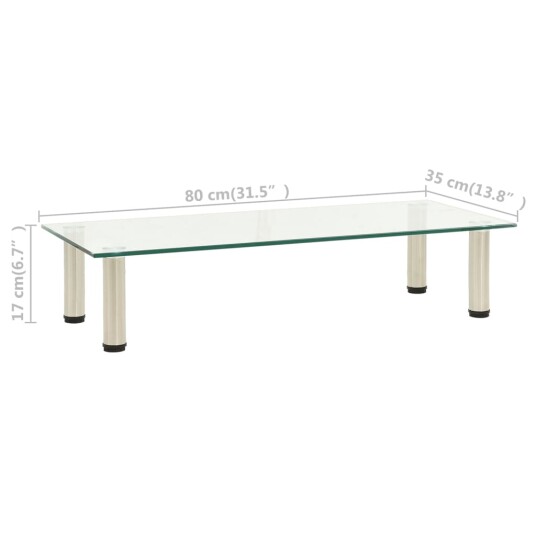 vidaXL TV-benk gjennomsiktig 80x35x17 cm herdet glass vidaXL TV-benk gjennomsiktig 80x35x17 cm herdet glass