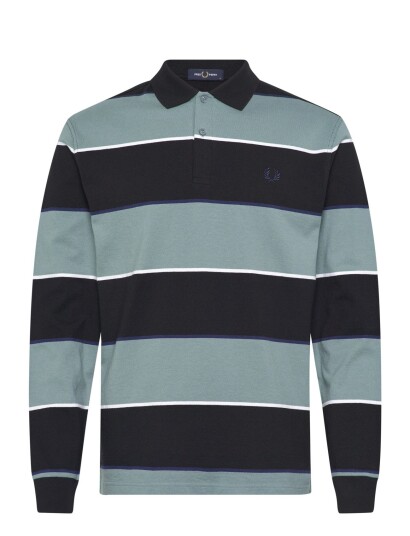 Fred Perry Hw Jersey Striped Polo Shirt Black S