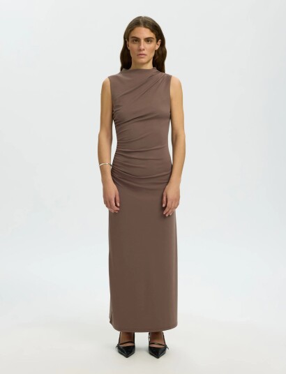 Selected Slfmoa Sl Ankle Dress Ex   Brown   XL