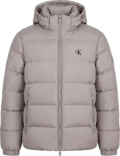 Calvin Klein Jeans Ls Nyln Zp Off Hod Down Pufr Jkt   Grey   XXL