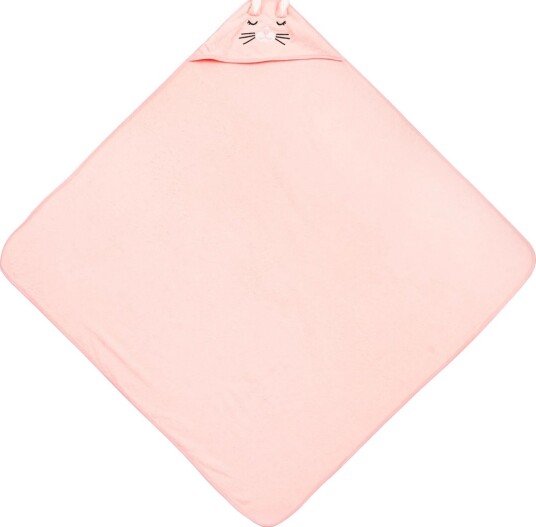 Sensillo Bath Friends Badehåndkle - 100x100 cm, Kanin - Rosa