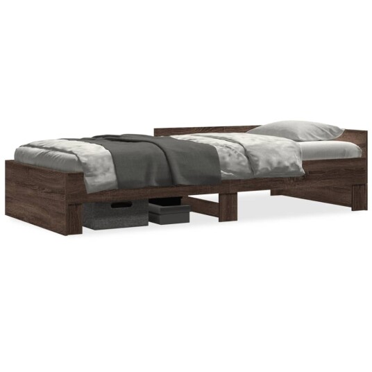  Sengeramme brun eik 75x190 cm konstruert tre 8721102822148