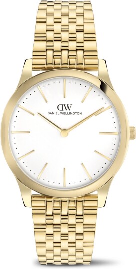 Gold 39mm Watch Pathfinder 7 link Frost white | DW
