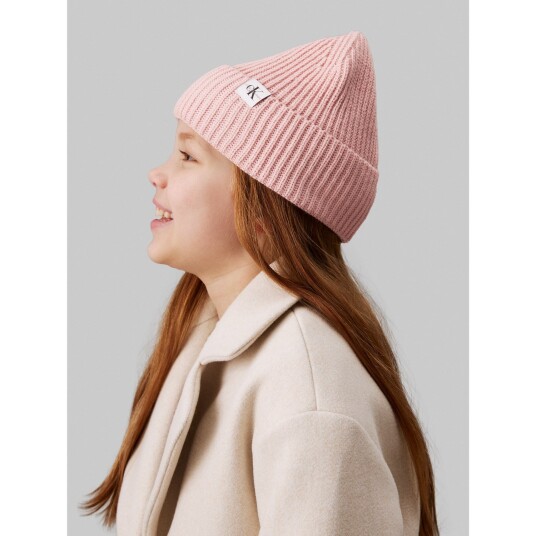 Calvin Klein Peach Whip Monogram Rib Beanie L-XL Calvin Klein Peach Whip Monogram Rib Beanie L-XL