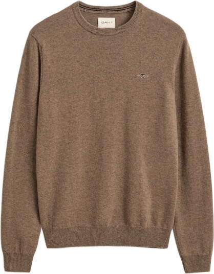 Gant Superfine Lambswool C Neck LT BROWN MELANGE L Gant Superfine Lambswool C Neck LT BROWN MELANGE L