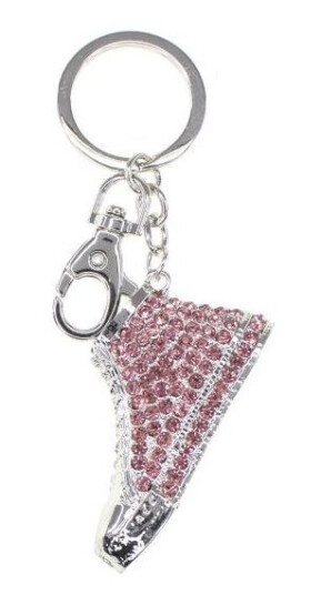 Nøkkelring bag charm sko rosa