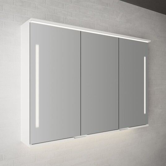 Linn Bad Sogn Speilskap med Integrert Belysning og Stikk Eik / 120cm Linn Bad Sogn Speilskap med Integrert Belysning og Stikk Eik / 120cm