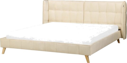 Dubbelsäng Beliani Senlis med lamellram 160x200 cm 180x200