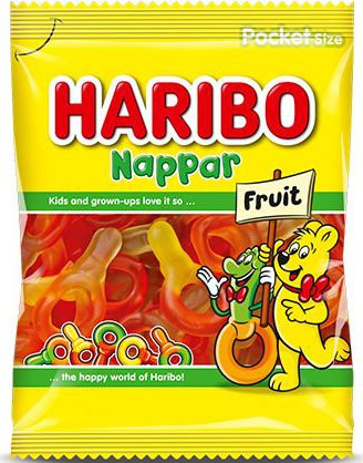 Haribo Fruktsmokker Vingummi 80 gram Haribo Fruktsmokker Vingummi 80 gram