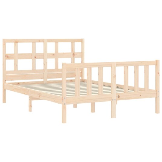 vidaXL Sengeramme med hodegavl 120x200 cm heltre