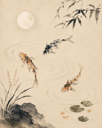 Plakat Koi Pond Serenity