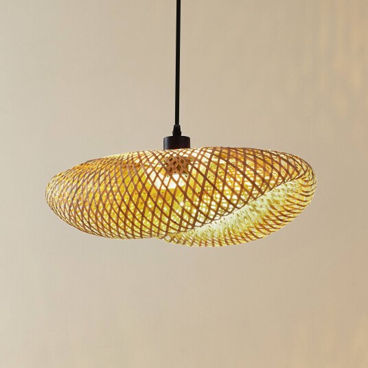 Lindby hengelampe Eleane bambus natur lengde 50 cm E27